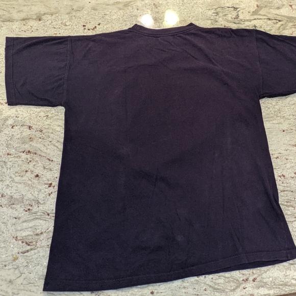 📚🎒🚸✏️ MLB Cleveland Indians Vintage T-shirt Navy Size Large 1996 Shirt Sleeve - Picture 6 of 6